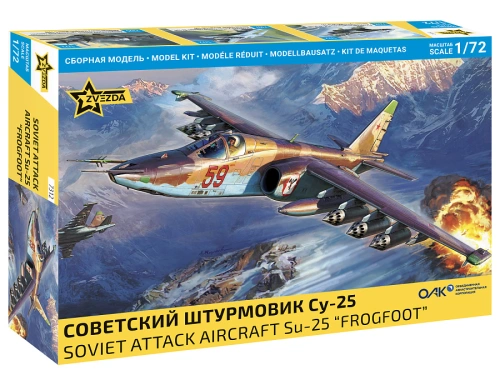 Radziecki samolot szturmowy Su-25 "Frogfoot" 1:72 Zvezda 7312