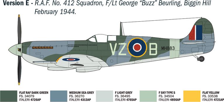 Zdjęcie Spitfire Mk.IX WWII Aces 1:48 Italeri 2843