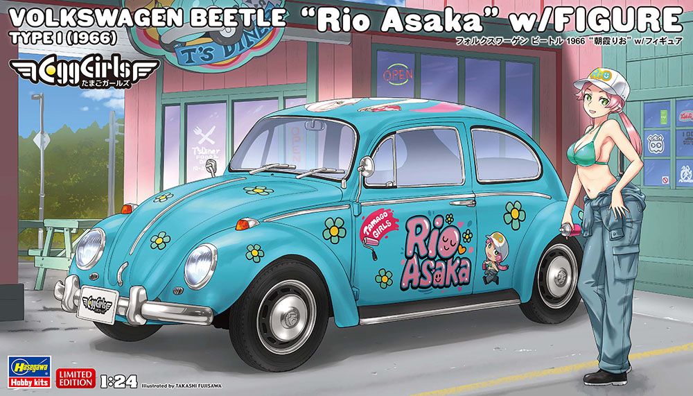 Zdjęcie Volkswagen Beetle Type 1 (1966) "Rio Asaka" z figurką 1:24 Hasegawa SP665