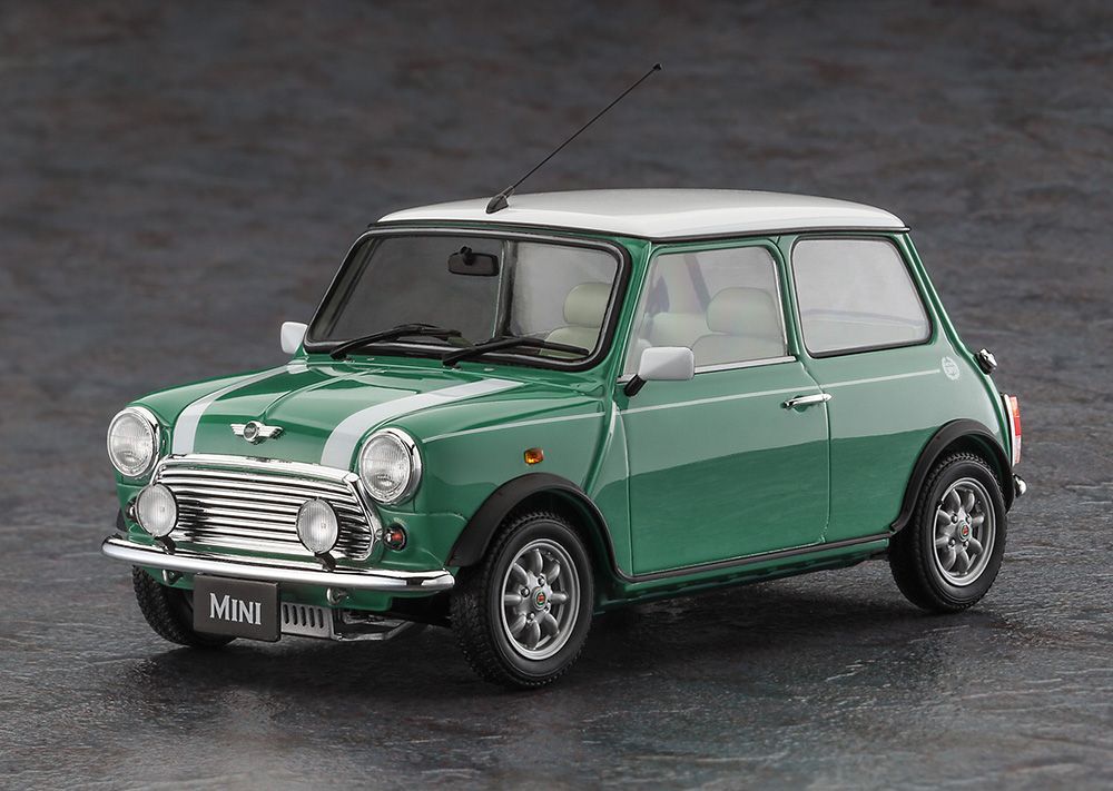 Zdjęcie Mini Cooper Heritage Collection "Almond Green" (1997) 1:24 Hasegawa 20789