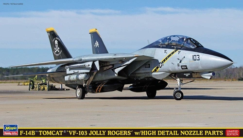 F-14B Tomcat 'VF-103 Jolly Rogers' z dyszami o wysokiej szczegółowości 1:72 Hasegawa SP673