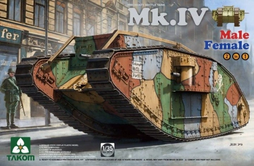 WWI Heavy Tank Mk.IV Male/Female 2 in 1 1:35 Takom 2076