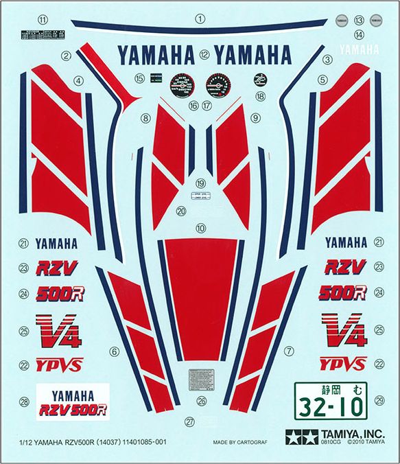 Zdjęcie Yamaha RZV500R 1:12 Tamiya 14037