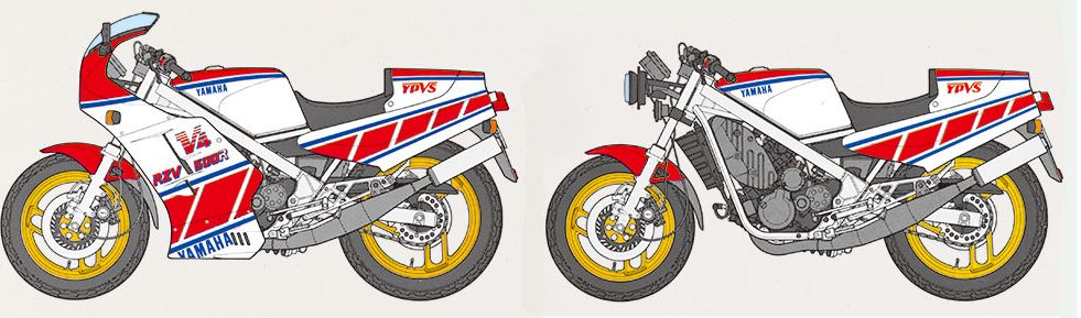 Zdjęcie Yamaha RZV500R 1:12 Tamiya 14037