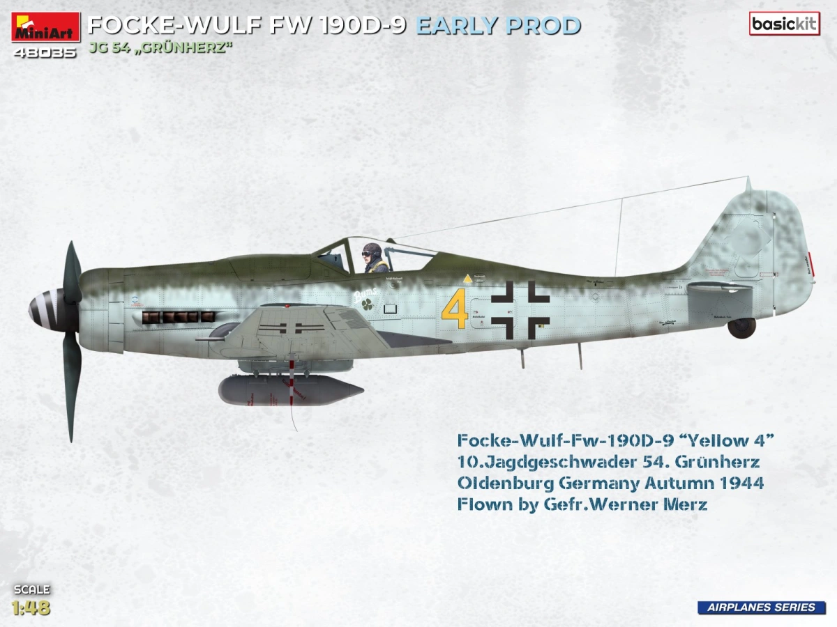 Zdjęcie Focke-Wulf Fw 190D-9 Early Production JG 54 "Grünherz" 1:48 MiniArt 48035