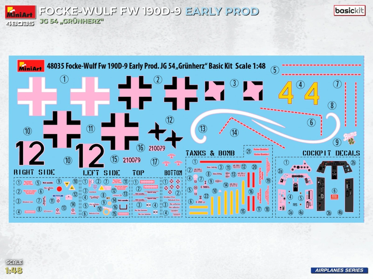Zdjęcie Focke-Wulf Fw 190D-9 Early Production JG 54 "Grünherz" 1:48 MiniArt 48035