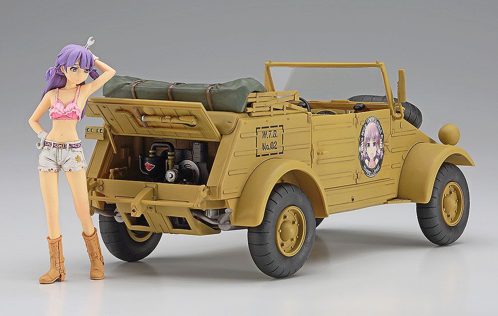 Zdjęcie Wild Egg Girls Pkw.K1 Kübelwagen Type 82 "Claire Frost" z figurką 1:24 Hasegawa SP360