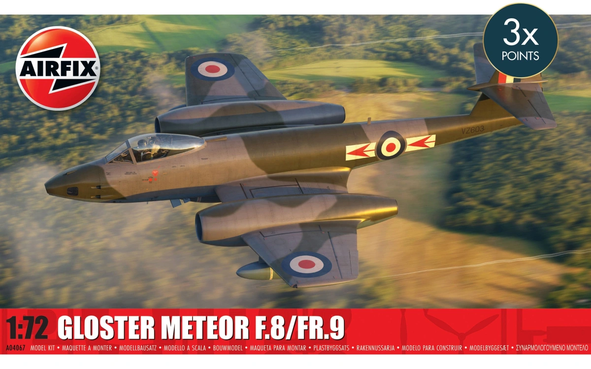 Zdjęcie Gloster Meteor F.8/FR.9 1:72 Airfix 04067