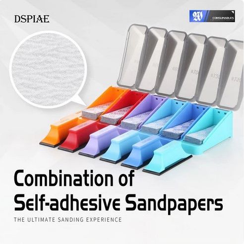 Zdjęcie Zestaw samoprzylepnych papierów ściernych (120 szt.) DSPIAE XSP-S01