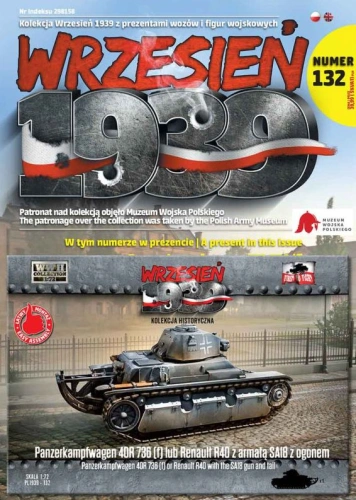 Pz.Kpfw. 40R 736 (f) lub Renault R40 z armatą SA18 z ogonem 1:72 First To Fight PL132