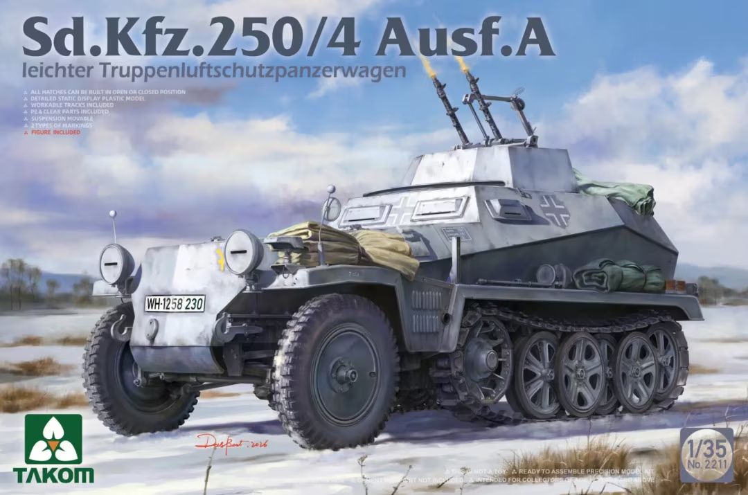 Zdjęcie Sd.Kfz.250/4 Ausf.A leichter Truppenluftschutzpanzerwagen 1:35 Takom 2211