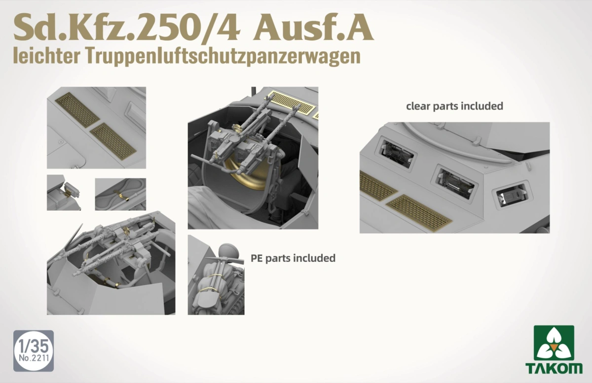 Zdjęcie Sd.Kfz.250/4 Ausf.A leichter Truppenluftschutzpanzerwagen 1:35 Takom 2211