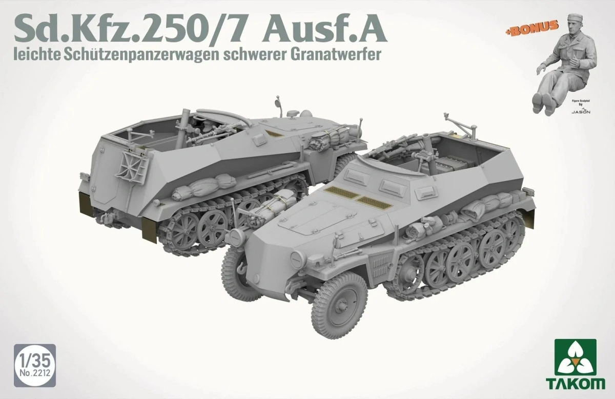 Zdjęcie Sd.Kfz.250/7 Ausf.A Leichter Schutzenpanzerwagen Schwerer Granatwerfer 1:35 Takom 2212