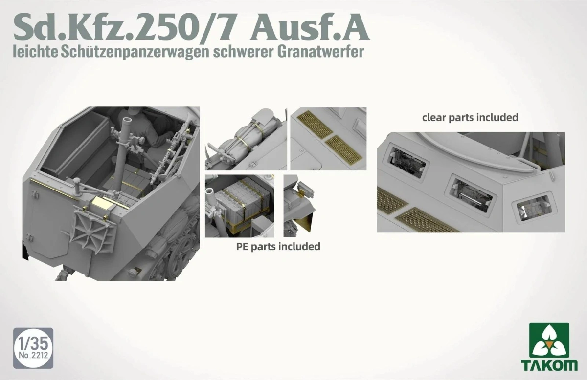 Zdjęcie Sd.Kfz.250/7 Ausf.A Leichter Schutzenpanzerwagen Schwerer Granatwerfer 1:35 Takom 2212