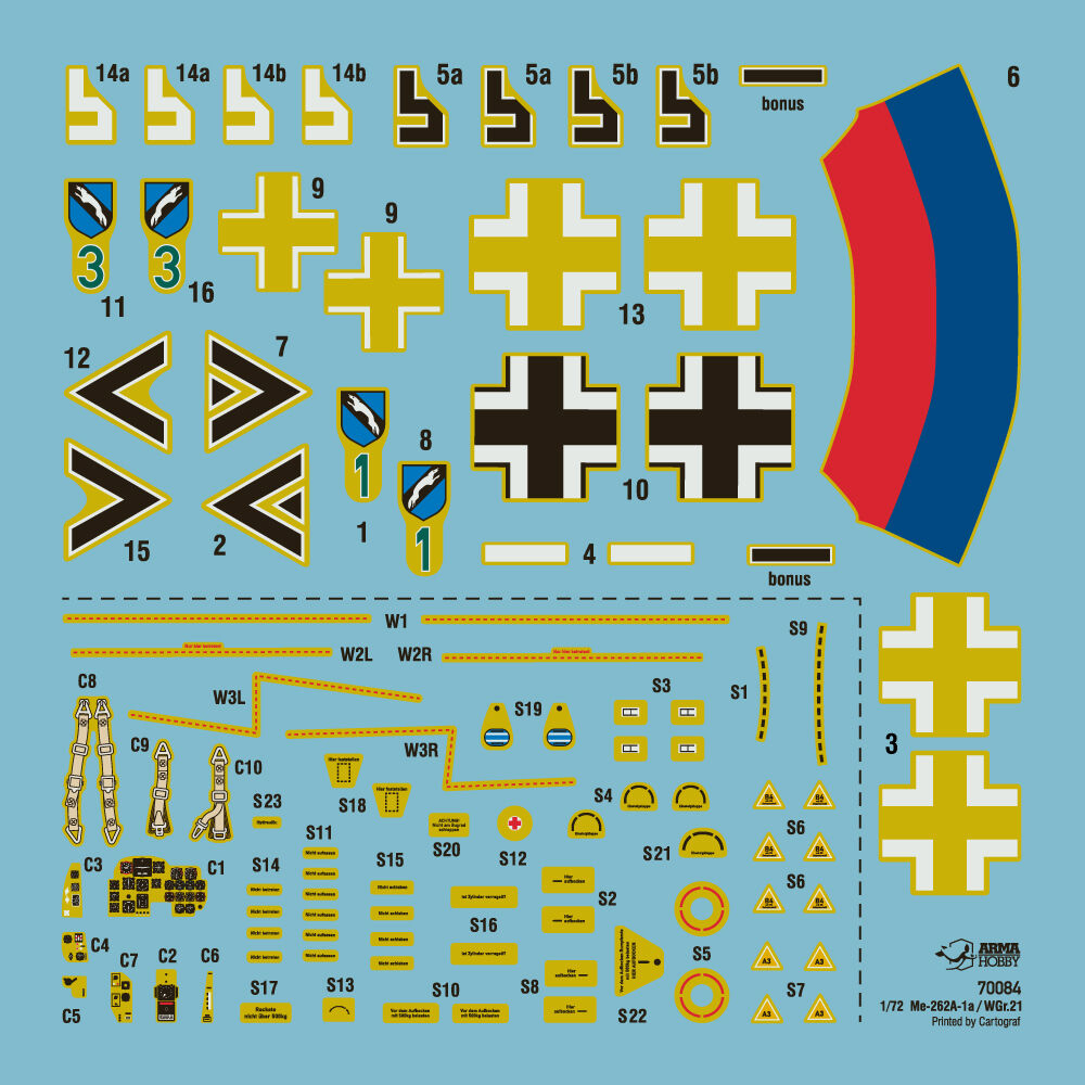 Zdjęcie Messerschmitt Me 262 A-1a/WGr.21 1:72 Arma Hobby AMH70084
