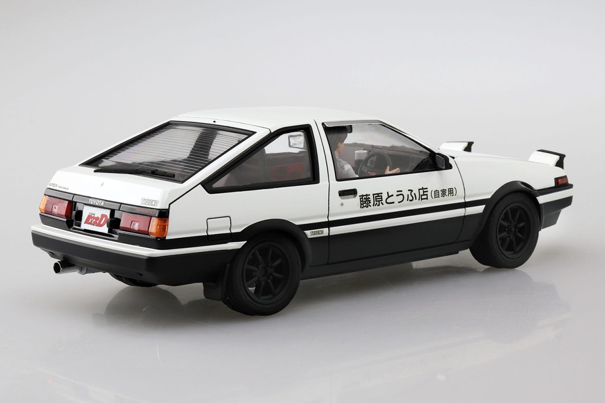 Zdjęcie dodatkowe produktu Toyota AE86 Trueno Initial D (plus figurka Takumi Fujiwara) 1:24 Aoshima 059548