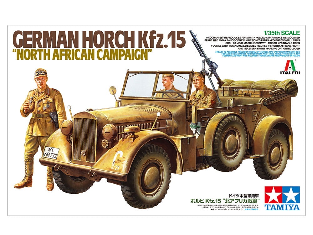 Zdjęcie główne produktu German Horch Kfz.15 (North African Campaign) 1:35 Tamiya 37015