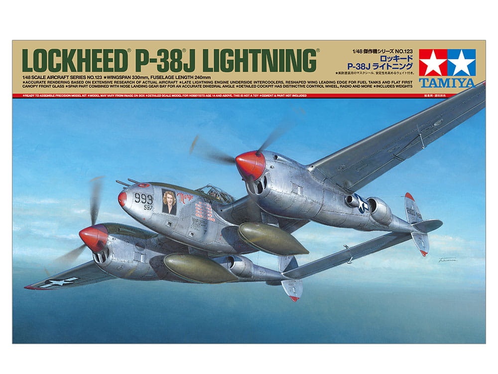 Zdjęcie główne produktu Lockheed P-38J Lightning 1:48 Tamiya 61123