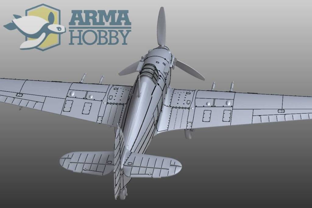 Zdjęcie dodatkowe produktu Hurricane Mk IIc trop Model Kit 1:72 Arma Hobby 70037