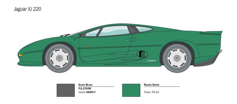 Zdjęcie dodatkowe produktu Jaguar XJ220 1:24 Italeri 3631