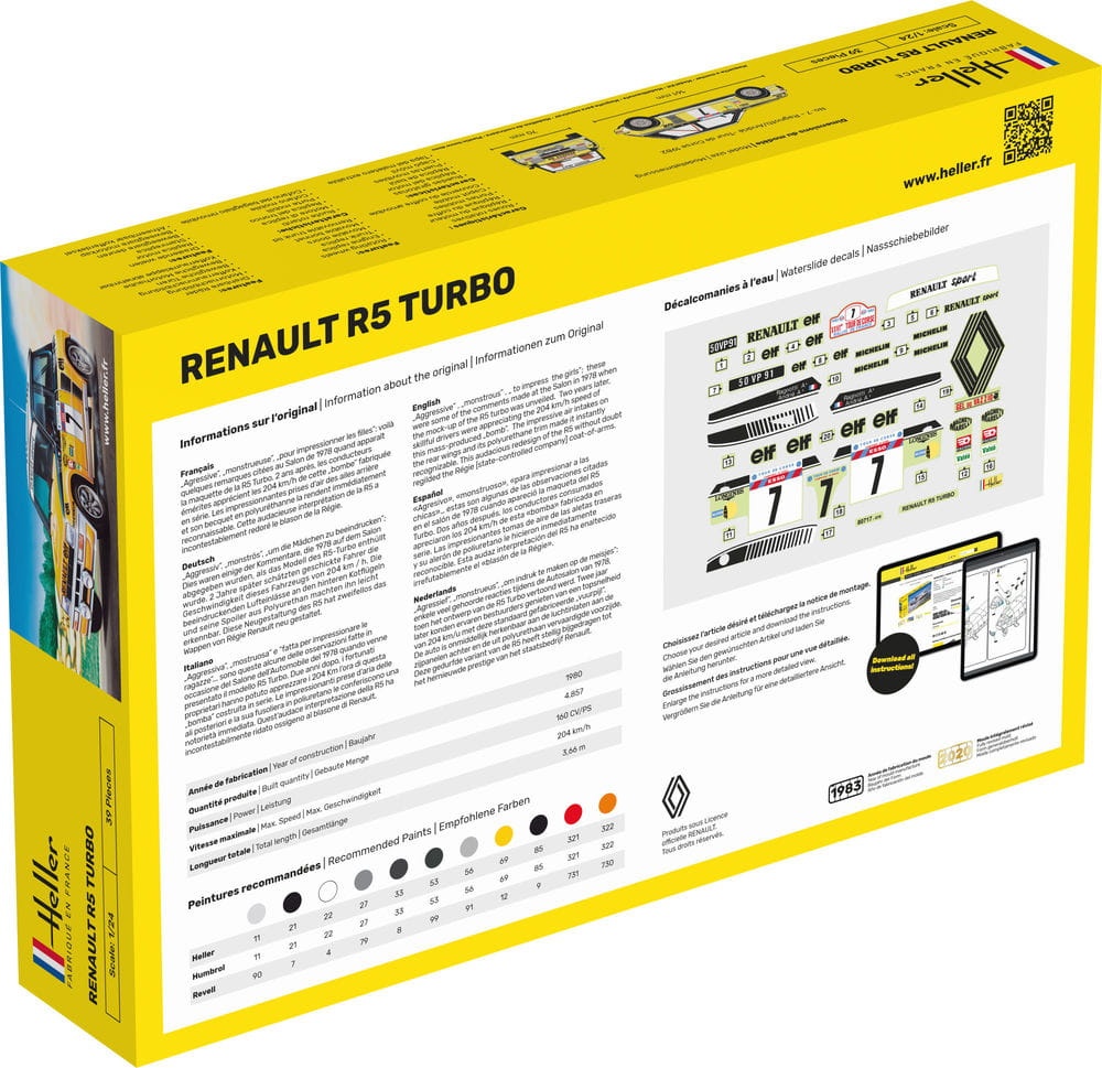 Zdjęcie dodatkowe produktu Renault R5 Turbo 1:24 Heller 80717