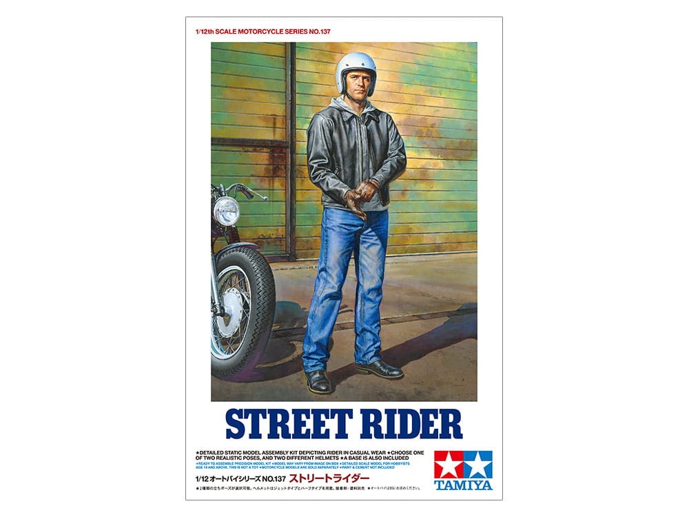 Zdjęcie główne produktu Figurka motocyklisty - Street Rider 1:12 Tamiya 14137