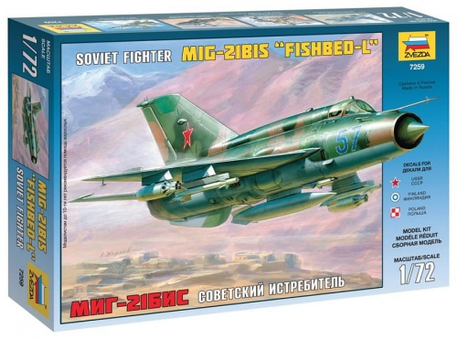 MiG-21Bis Fishbed-L (polskie malowanie) 1:72 Zvezda 7259