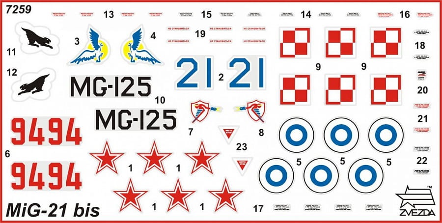 Zdjęcie dodatkowe produktu MiG-21Bis Fishbed-L (polskie malowanie) 1:72 Zvezda 7259