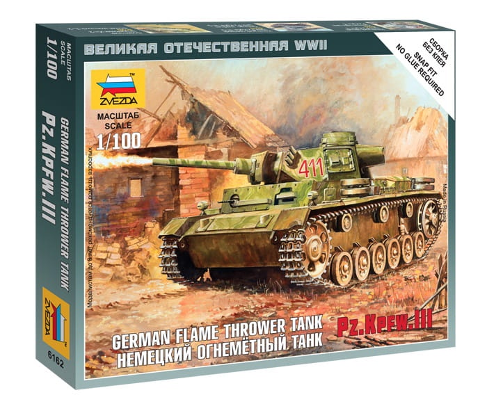 Zdjęcie główne produktu Panzerkampfwagen III 1:100 Zvezda 6162