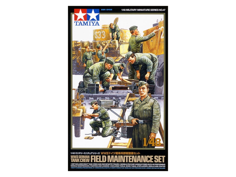 Zdjęcie główne produktu German Tank Crew Field Maintenance Set 1:48 Tamiya 32547