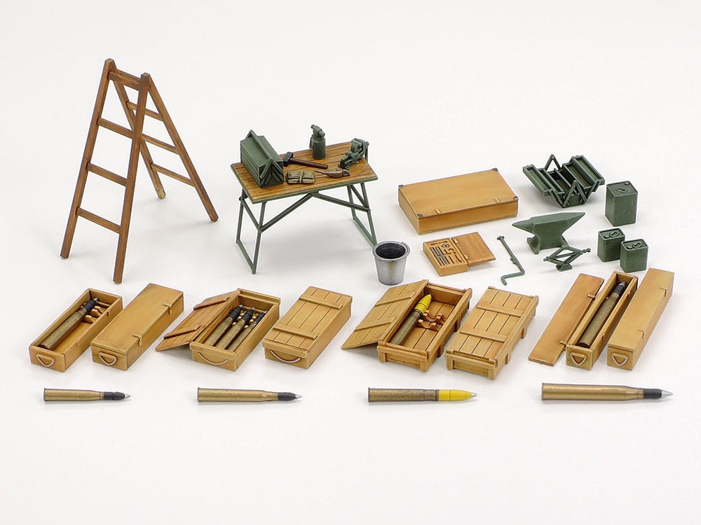 Zdjęcie dodatkowe produktu German Tank Crew Field Maintenance Set 1:48 Tamiya 32547