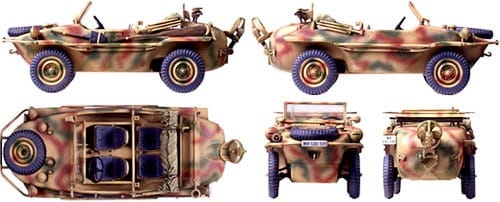 Zdjęcie dodatkowe produktu German Schwimmwagen Type 166 1:48 Tamiya 32506