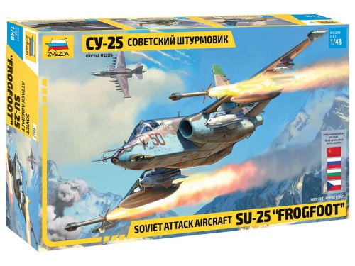 Su-25 Radziecki myśliwiec 1:48 Zvezda 4807