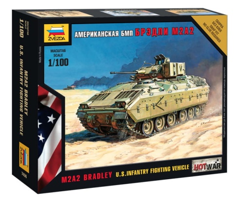 M2A2 Bradley U.S. Infantry Fighting Vehicle 1:100 Zvezda 7406