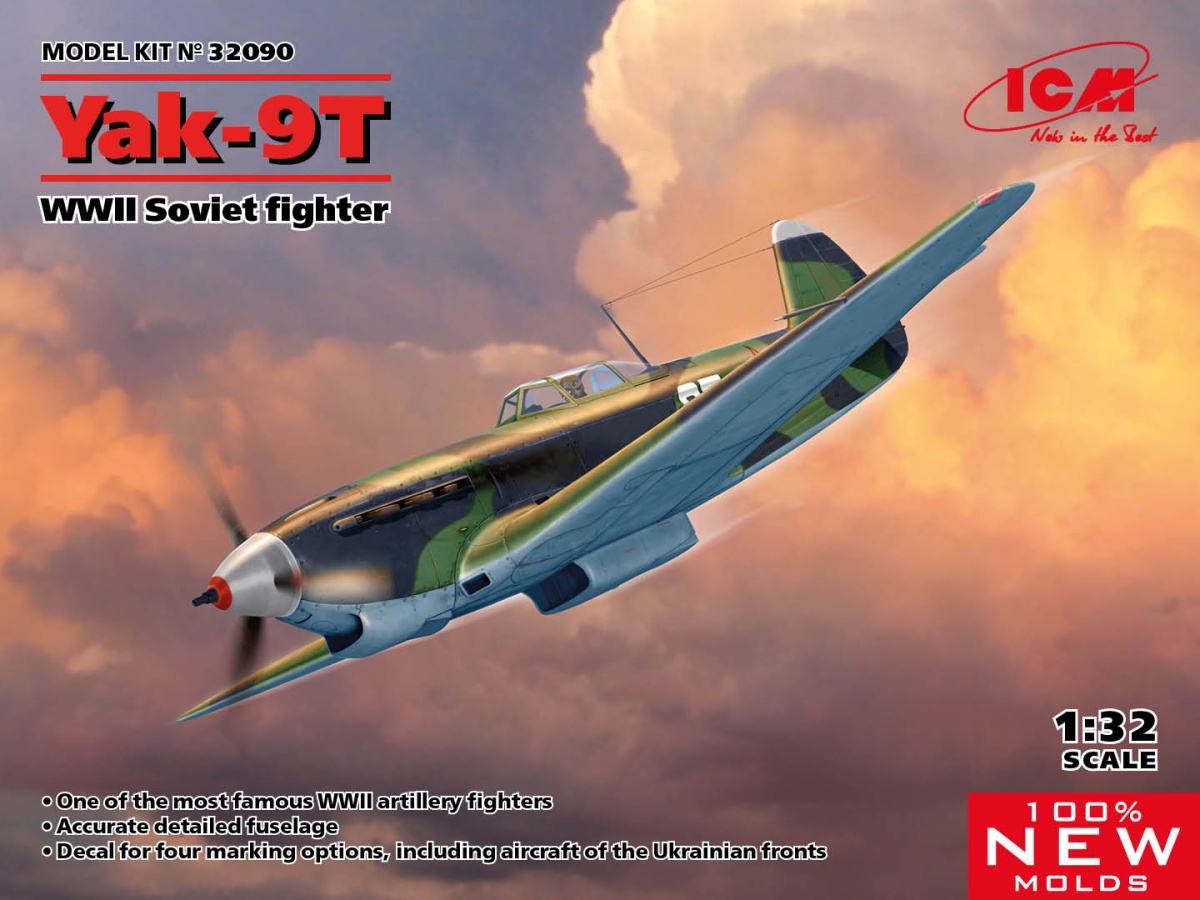 Zdjęcie dodatkowe produktu Yak-9T (WWII Soviet fighter) 1:32 ICM 32090