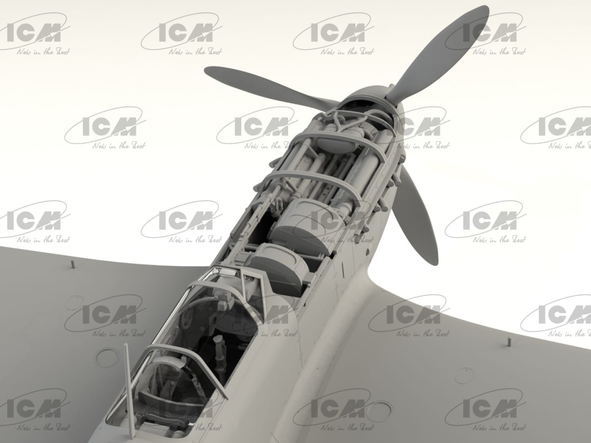 Zdjęcie dodatkowe produktu Yak-9T (WWII Soviet fighter) 1:32 ICM 32090