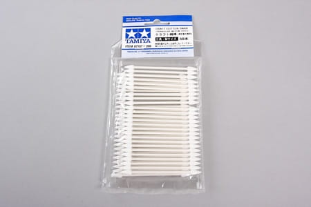 Zdjęcie dodatkowe produktu Waciki bawełniane trójkątne średnie (50szt.) Tamiya 87107 Craft Cotton Swab