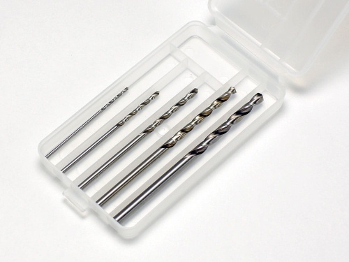 Zestaw wierteł (1, 1,5, 2, 2,5, 3mm) Tamiya 74049 Basic Drill Set