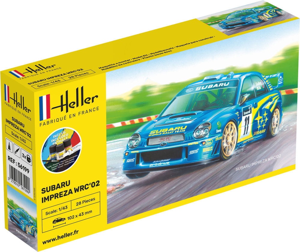 Zdjęcie dodatkowe produktu Subaru Impreza WRC '02 1:43 Starter Kit Heller 56199