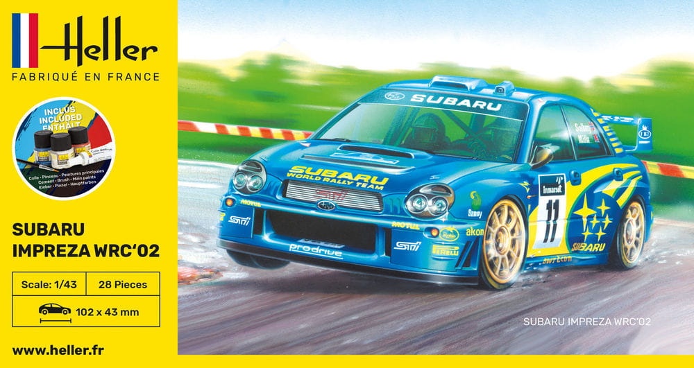 Zdjęcie główne produktu Subaru Impreza WRC '02 1:43 Starter Kit Heller 56199