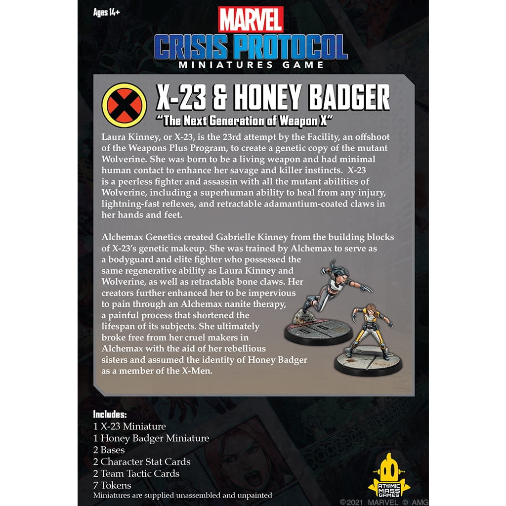 Zdjęcie dodatkowe produktu X-23 and Honey Badger (Marvel: Crisis Protocol) figurki do gry