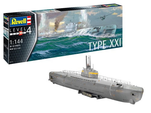 U-Boot Typ XXI okręt podwodny 1:144 Revell 05177